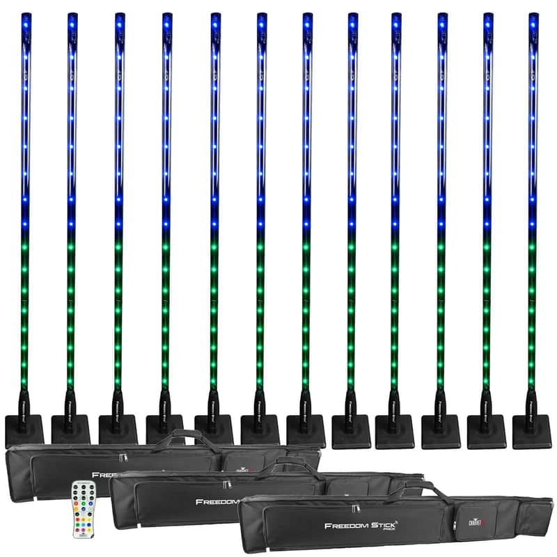 Chauvet DJ Freedom Stick X4 Wireless Battery RGB LED Arrays 12 Pack image 1