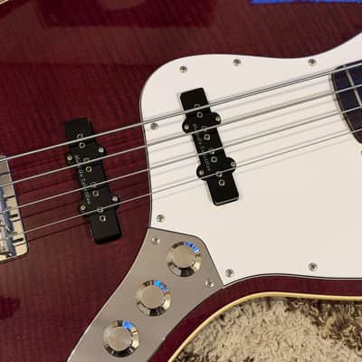 Killer Curly Maple NECK! 2007-2010 Fender AJB-110DMC Aerodyne Jazz Bass Dimarzio Pups Flame Shadow image 3