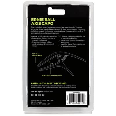 Axis Dual Radius Capo BRONZE Aluminum Ergo-Precision 6/7-Strg Dual Curve/Flat FB Fits Folk, Electric image 3