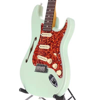 Fender Certified Pre-Owned American Professional II Stratocaster Thinline, Rosewood Fingerboard, Transparent Surf Green (P1) (23351) image 4