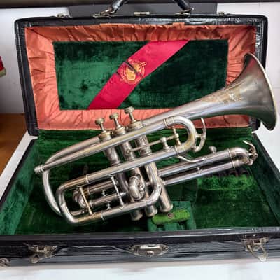 True Tone  Buescher C14 Virtuoso Cornet " 1912 - Silver Plated image 1