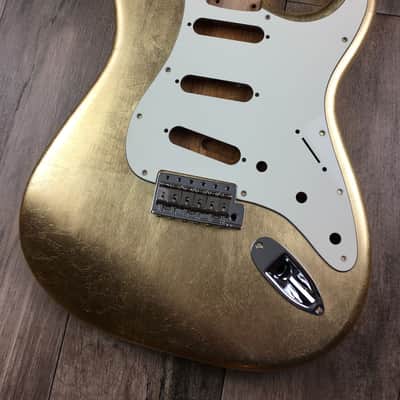 Made to Order - FRANCHIN Mercury guitar body Glossy METALLIC LEAF (Gold/Silver/Copper) Basswood Poplar Stratocaster-Strat-S-Style Made in Italy image 5