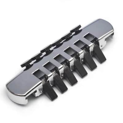 Chrome Roller Saddles Vintage TP6 Guitar Tailpiece Bridge image 2