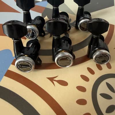 Gotoh Tuner 6 IN- Line Tuning Pegs Magnum Gotoh SG-381 in black image 3