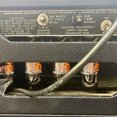 Vintage 1976 Fender Bassman 100 Silverface Tube Amp Head & Speaker Cabinet image 5