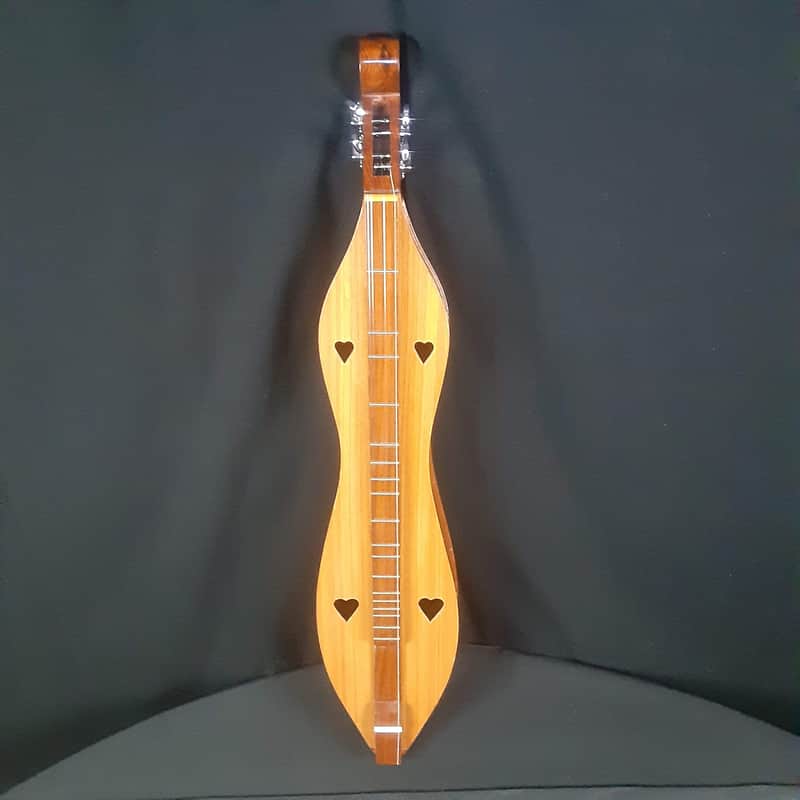 Vintage Mid-East Mfg Mountain Dulcimer 4-String Hourglass Hearts