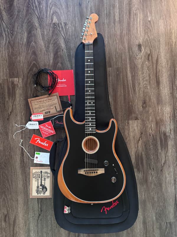 Fender American Acoustasonic Stratocaster 2020 - Black image 1