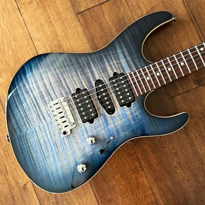 Suhr Modern Plus HSH Trans Whale Blue Burst Roasted Maple Pau Ferra Neck 76778 image 8