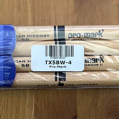 Pro-Mark TX5BW-4, 4Pack 5B Wood Tip American Hickory 2010's - Lacquered image 3