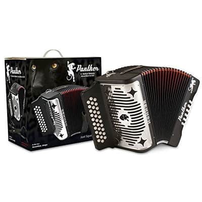 Hohner Panther GCF 3-Row Diatonic Accordion - Black (3100GB) image 2