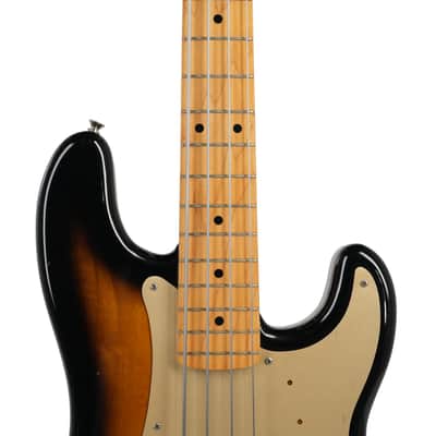 1982 Fender Japan Precision Bass '57 Reissue (PB57) - Two-Tone Sunburst - Gold Anodized Pickguard - Documented Studio Use by Max Martin & Marino Stoess image 5