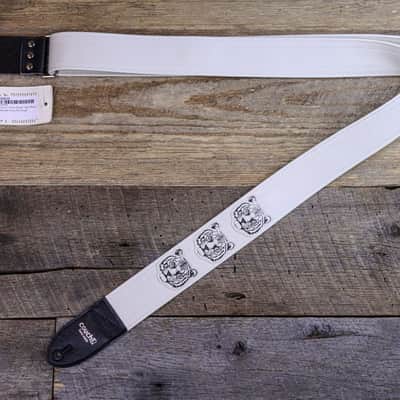 Couch Guitar Straps Tiger Strap - White W/ White Tigers A040 image 1