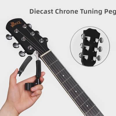WINZZ 41 Inches Acoustic Cutaway Guitar Package for Beginners Students Kids - Black image 5