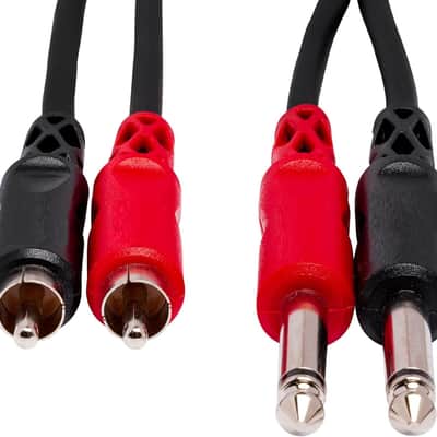 Dual 1/4 Inch to Dual Stereo Interconnect Cable, 3.3 Feet image 3