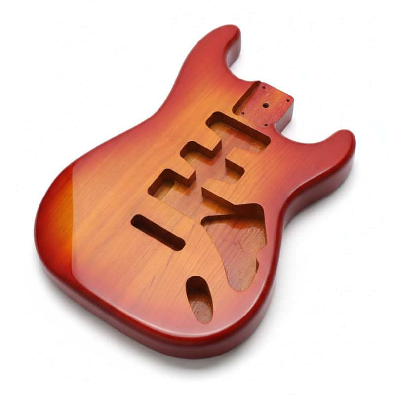 Sunburst Mahogany Strat-Style Guitar Body image 1