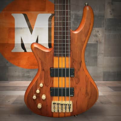 Schecter Stiletto Studio-5 Left Hand Bass - Satin Honey - Open Box (2775) image 1