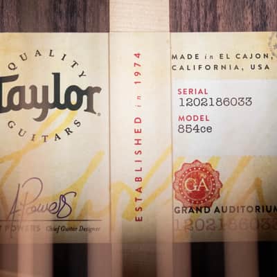 Taylor Next Generation 854ce 12-String Grand Auditorium Acoustic/Electric Guitar with Hardshell Case image 16