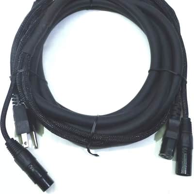 LASE 15 Ft / 4.54M Siamese Cable AC Power & XLR Cable NEUTRIK for Power Speakers image 1