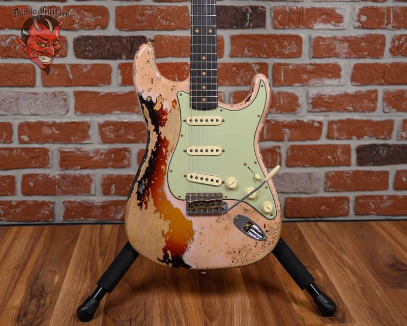 Fender Custom Shop W22 ‘59 Stratocaster Super Heavy Relic Aged Dirty Shell Pink over Chocolate 3-Tone Sunburst 2024 w/OHSC image 1