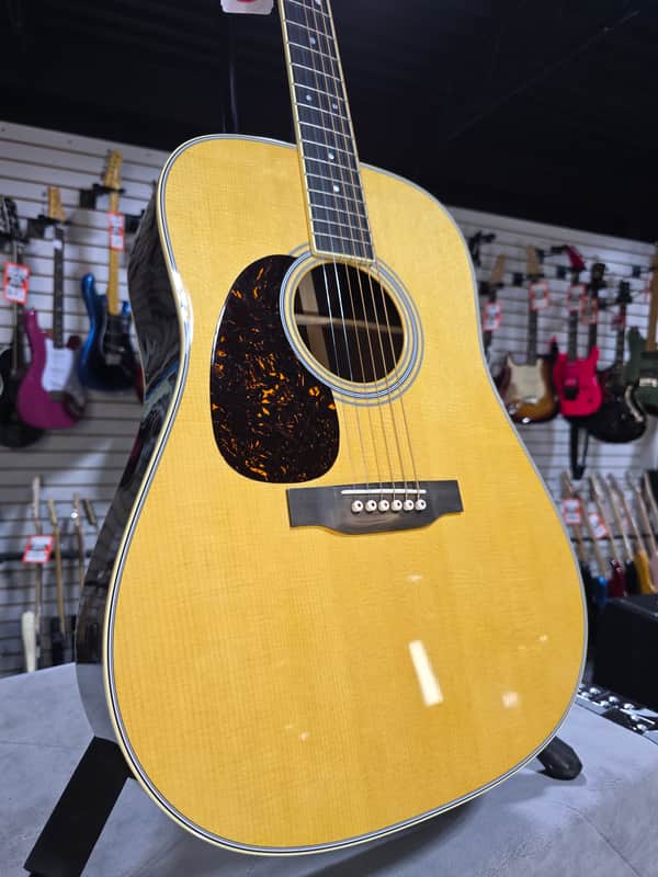 Martin D-35 Left-Handed Acoustic Guitar - Natural w/OHSC & PLEK*D #474 image 1