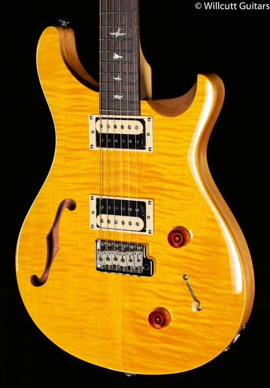 2021 PRS SE Custom 22 Semi-Hollow Santana Yellow (085) image 1
