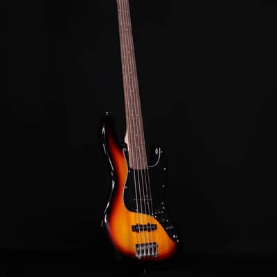 Squier Affinity Series Jazz Bass V, Laurel FB, 3-Color Sunburst image 8