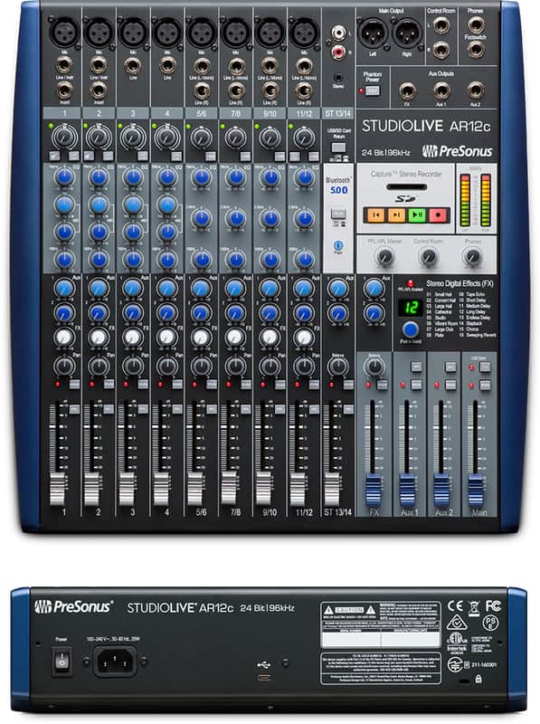 PreSonus StudioLive AR12c 12-channel USB-C Mixer image 1