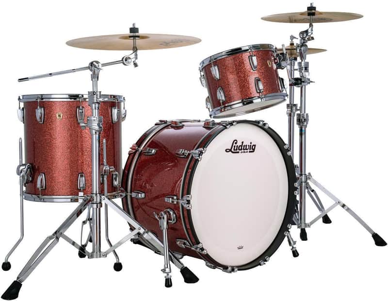 Ludwig Classic Maple Fab 3-piece Shell Pack - Hybrid Copper Sparkle image 1