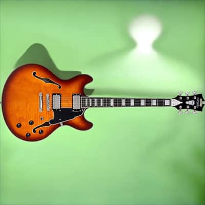 D'Angelico Premier DC Double Cutaway w/ stop-bar tailpiece, Dark Iced Tea Burst w/Gig Bag DAPDCDITBNS image 8