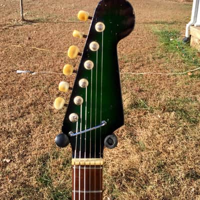 Vintage Teisco Kimberly Apollo Green Burst 4 Pickup Version image 5