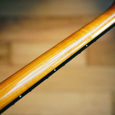 Telecaster Neck – Roasted Maple & Blackwood | 22 Frets | Light Gloss Finish | Bone Nut image 10