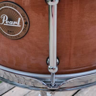STUDIO SALE! Pearl Limited Edition Exotic Series Kapur Wood Snare 14"×6.5" 2013 image 10