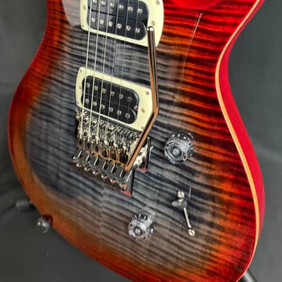 PRS SE Custom 24 "Floyd" Electric Guitar Charcoal Cherry Burst Finish w/ Gig Bag image 7