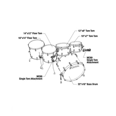 Tama WBR52LBNS-BWO Starclassic Walnut/Birch Blue and White Oyster - Drum Shell Set image 5