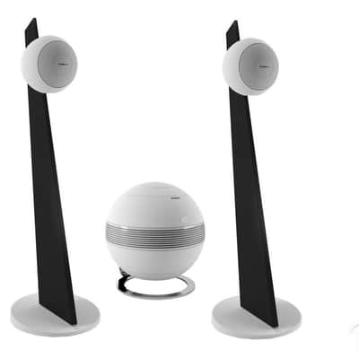 CABASSE Riga 2 On-Stand (Pair) 2Way Coaxial Speakers + The Pearl Active Subwoofer Bundle - NEW! image 1