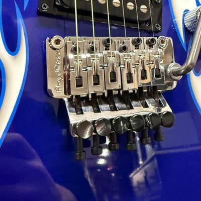 Kramer USA “Blue Demon” Barreta 2007 - Metallic Blue/ Flames image 6