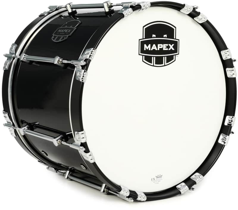 Mapex Quantum Mark II Marching Bass Drum - 14 x 18 inch Gloss Black image 1