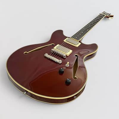 D'Angelico Excel DC Tour Collection Semi Hollowbody Electric Guitar - Solid Wine image 11
