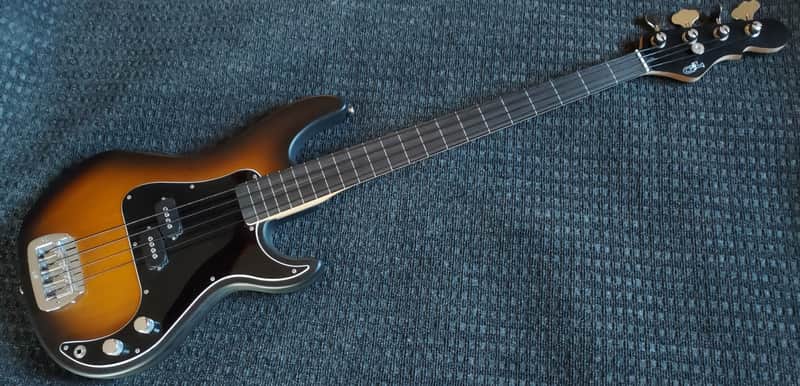 G&L SB1 Lined Fretless 2021 - Sunburst Frost image 1