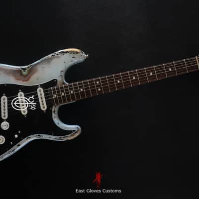 Fender Stratocaster Sonic Blue Heavy Aged Relic by East Gloves Customs image 15