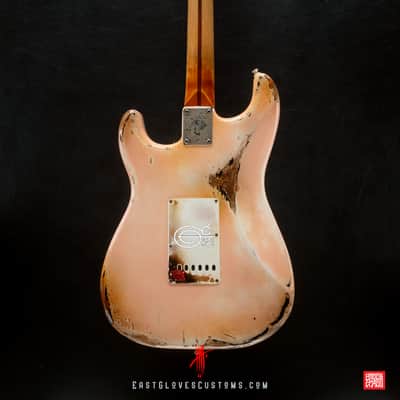 Fender Stratocaster Shell Pink Heavy Aged Relic by East Gloves Customs image 12