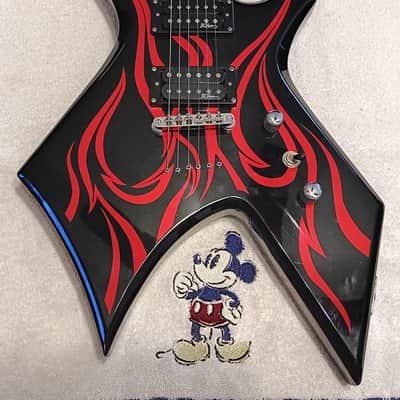 B.C. Rich Kerry King Signature Warlock - Black/Red Flame image 2