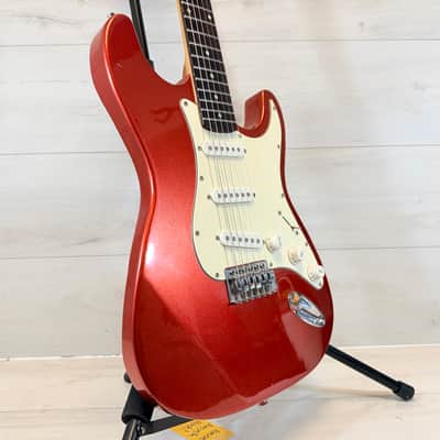 Brunswick S-Type Electric Guitar Metallic Red w/ Gig Bag – Strat Style Player image 1