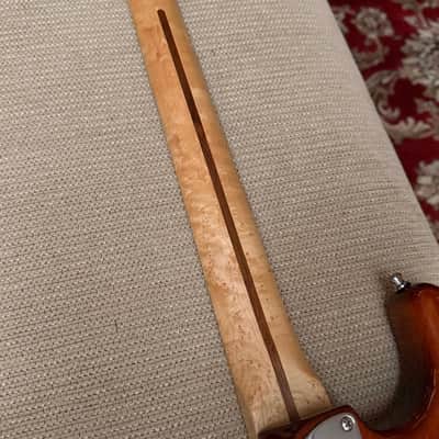 Fender American Select Stratocaster Exotic Quilt Rosewood Channel Neck2014 - Iced Tea Burst image 9