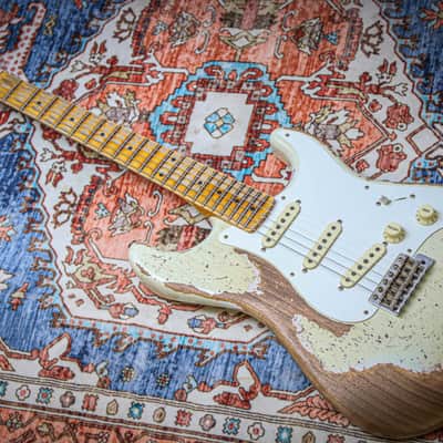 FENDER USA Custom Shop '56 Reissue Stratocaster Ltd Super Hvy Relic "Ivory" (2023) image 4
