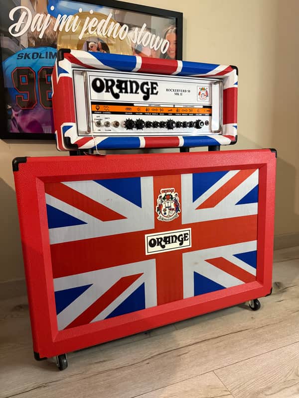 Orange Limited Edition Union Jack Rockerverb 50 MKII / 2x12 Cab Set image 1