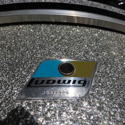 Ludwig 70's 3 ply Vintage Drum Kit 24, 13, 16 1970 Silver Sparkle image 14