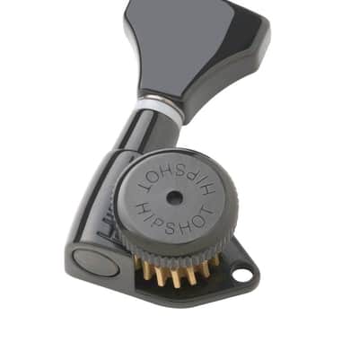 Hipshot Grip-Lock 8 String Inline Black Open 18:1 locking tuners