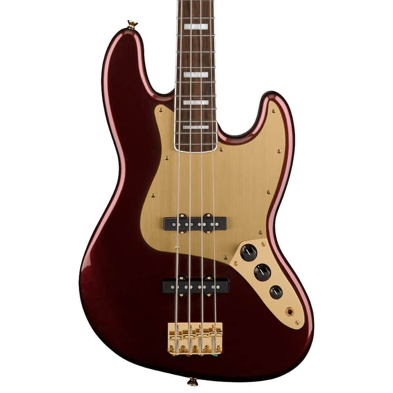 Squier 40th Anniversary Gold Edition Jazz Bass | Reverb
