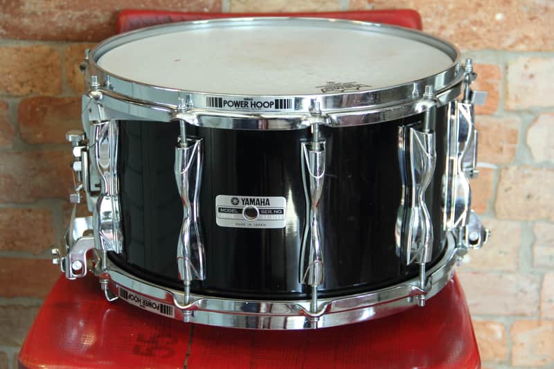 Yamaha SD098 - solid black Recording Custom 9000 snare drum 14"x8 image 1